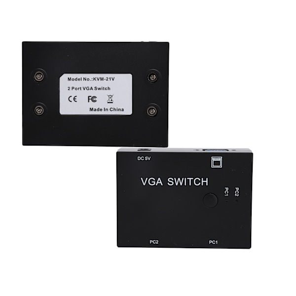 VGA-bryter 2 innganger + 1 utgang Multidatamaskin vertskonverter 2 verter i 1 skjerm