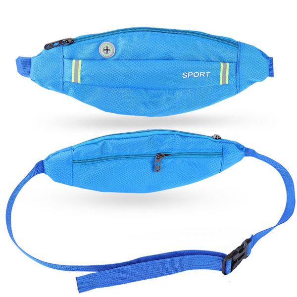 Män Kvinnor Utomhus Sport Löpning Cykling Gym Midjeväska Nylon Pack Blå