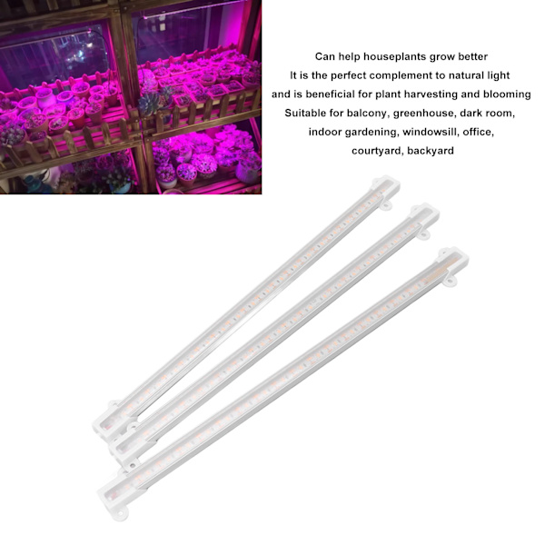 Solcelle-anlæg Voks Lys LED Plante Voks Strimmel til Balkon Drivhus Urter Grøntsager Blomster 30W