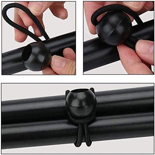 Kraftiga Ball Bungee-snören för Camping, Utdragbar Design Elastiska Rep med Kuländar för Säker Fästning, Portabel och Lättviktig Presenningsfäste