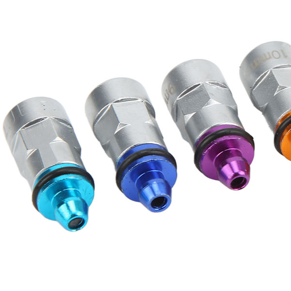 Bromsluftningsnyckel Kit Metall Gummi 7‑12mm 6 Adaptrar 1 Avtappningsslang Universal för Bil SUV Lätt Lastbil Motorcykel