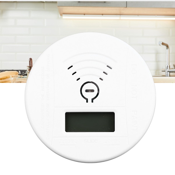 CO Detector Battery Operated Audible and Visual Mini CO Alarm with LCD Display for Home Kitchen