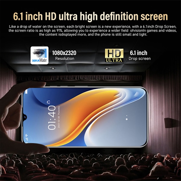 Avattu matkapuhelin kynällä 6,1 tuuman HD 3G-puhelu 4 Gt RAM 32 Gt ROM 8MP 16MP kaksoiskamera Quad Core CPU -älypuhelin Android 11:lle 100-240 V, vaaleanpunainen