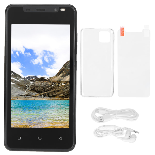 IP12 Pro 4,66-tums skärm Smartphone 512MB+4GB för Android 4.4.2 Dubbla kort Dubbla standby (Svart )