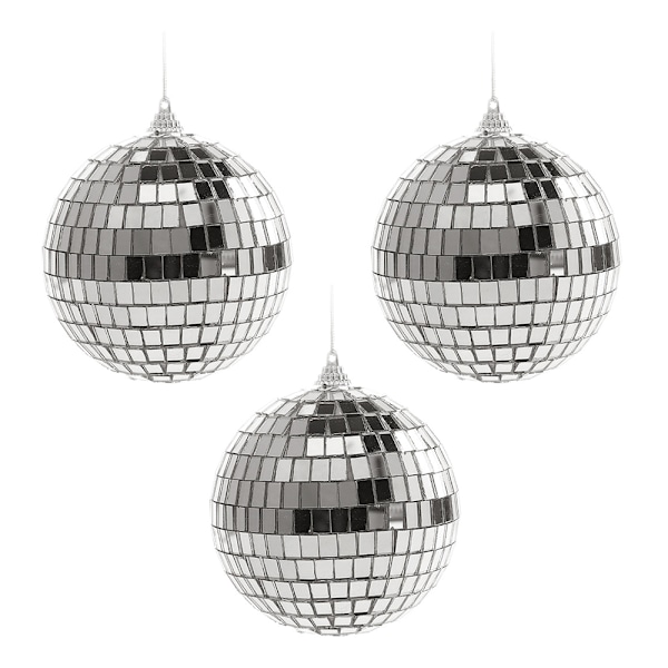 Sølv Disco Reflekterende Spej Julekugler