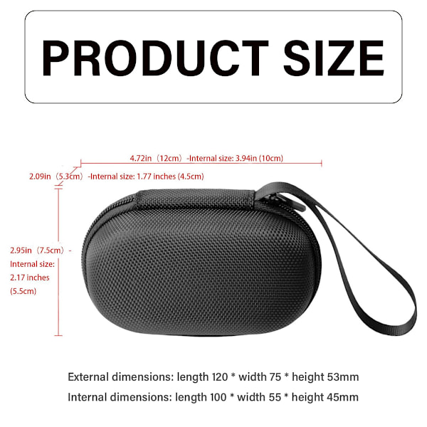 Skyddande Organizer för True Wireless Hörlurar, Kompakt Lättviktigt Hårt Fodral, EVA-Material Reptålig och Vattenresistent Design