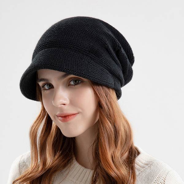 1 vinter polstret bunke hat udendørs varm pullover hat bred skygge s