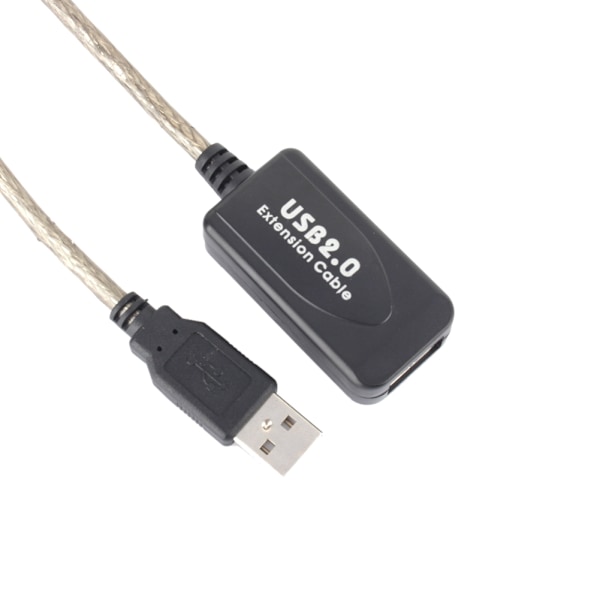 10M USB 2.0 Typ A hane till hona förlängningskabel förlängningssladd svart