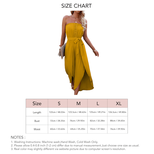 Women Off Shoulder Cropped Jumpsuit Tube Top Playsuit Lace Trim Casual Loose Fit with Belt for Daily Work Party S Ginger