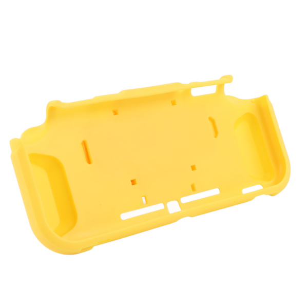 Switch Lite -suojakotelo, tarkka leikkaus, iskunkestävä, naarmuuntumaton TPU-pelikonsolin suojus, jossa jalusta, keltainen