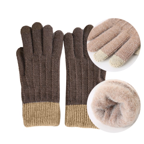Vinter Touchscreen Stretch Thermal Magic Handskar Varm Ull Stickad