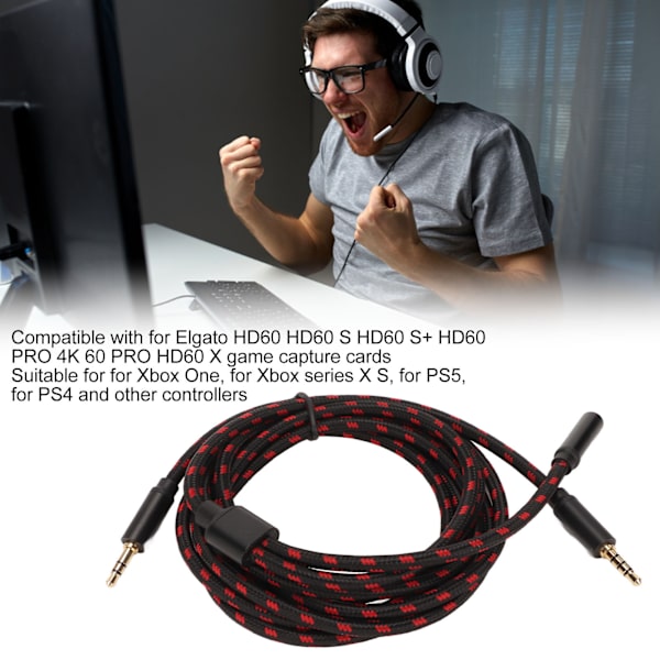 Elgato HD60 S S HD60 X HD60PRO -keskusteluyhteyskaapelin vaihto -keskusteluyhteyskaapelin sovitin Xbox Onelle, PS5:lle ja PS4:lle