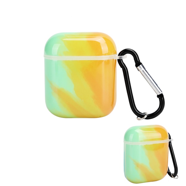 Gradient Färgad Hörlursfodral Anti-förlorad Stöttålig Skyddande Skal för IOS Earbuds 2/1