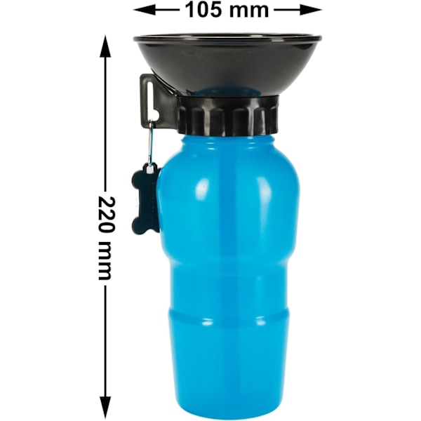 Kompakt och lätt hundvattenflaska, 620 ml bärbar sällskapsflaska med läckagesäker design, säker för aktiviteter i varmt väder