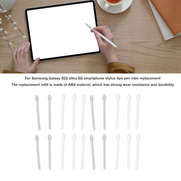 4 sæt udskiftning touch stylus spidser pen nibs til Samsung Galaxy S22 Ultra 5G udskiftning nib værktøjssæt hvid og grå