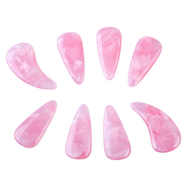 8 st Guzheng fingerpicks i silikonpolymer - Delikat, slät yta, elastisk, professionell Guzheng nagelskydd, persikafärg