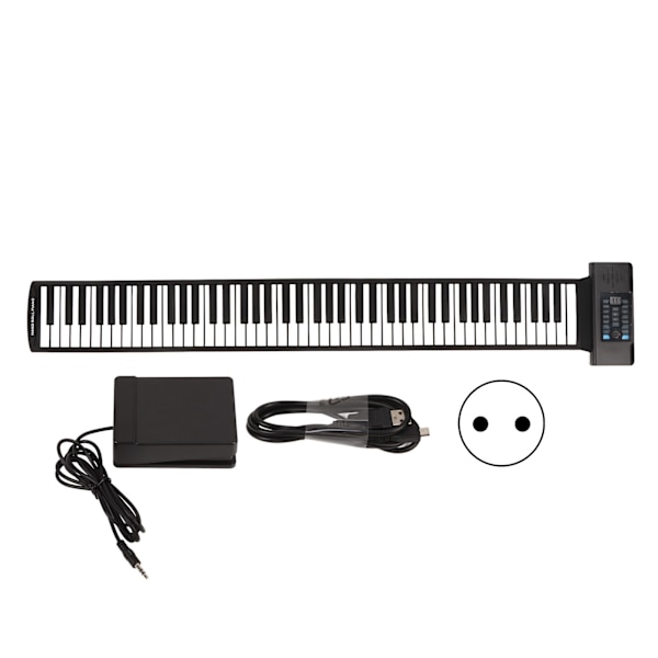 Rullautuva piano 88 koskettimella Bluetooth MIDI -toiminto kosketusherkkä kannettava sähköinen rullautuva piano aloittelijoille 100-240V