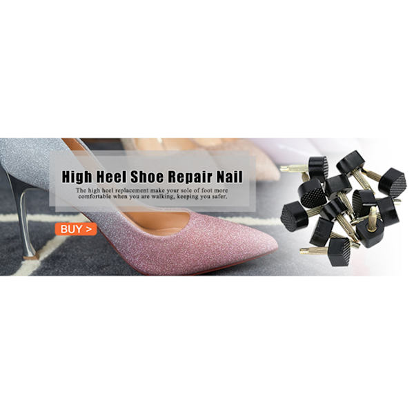 60 st (5 olika storlekar) Högklackade skoreparationstips Tappar Dowel Lifts Replacement