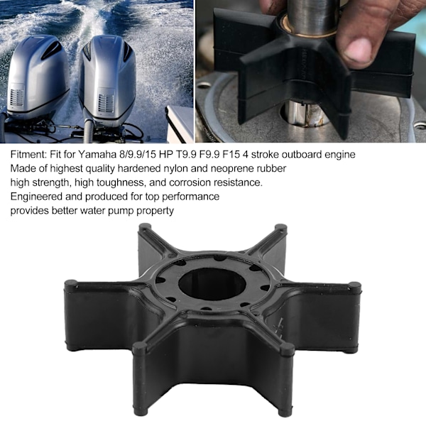 Vandpumpe Impeller 63V‑44352‑01 Passer til 8/9.9/15 HK 4-takts Påhængsmotor Dele