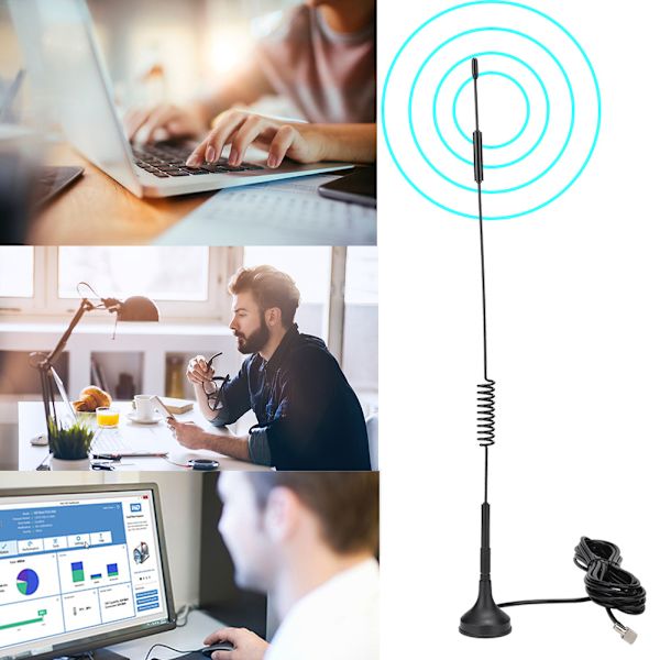 Y407 LTE 3G/4G 7dBi Högförstärkning OmNi Riktad Sugkoppantenn Guldpläterat Gränssnitt (TS9)