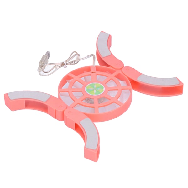 DRS04 Foldbar Computer Laptop Køler Kølepude Lysende USB Kølebase (Pink )
