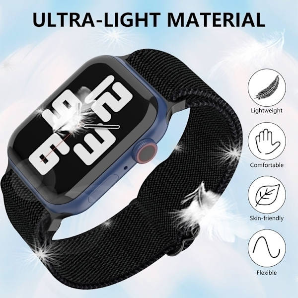 Nylon armband, RAINBOW, 38/40/41 mm, flerfärgad, one size