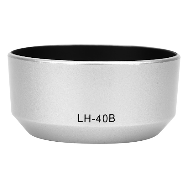 LH-40B Kvalitets bärbar plast kamerahuvud skugga för Olympus M.ZUIKO 45mm f1.8 (silver)