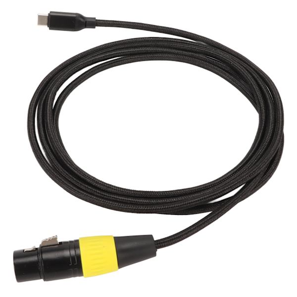 XLR til USB C-kabel Fleksibel Type C Han til XLR Hun Stik Adapter til PC Telefon Tablet