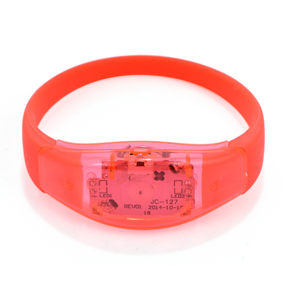 8 farger Flash LED lysfest konsert show silikon armbånd armbånd (rød)