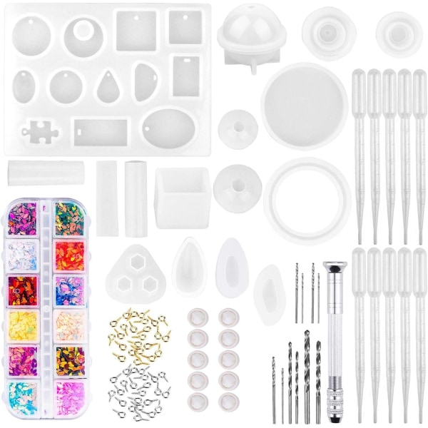 Resin Molds, 149 Pieces Silicone Resin Casting Molds and Tools