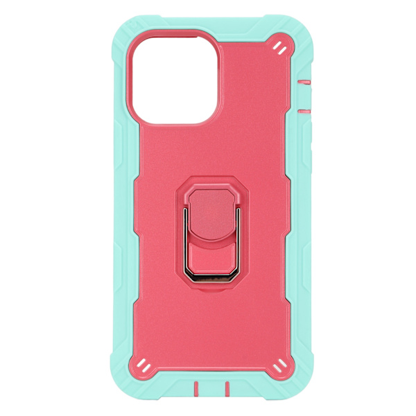 Reptålig pansarskydd med stativ för iPhone 13 Pro Max mobiltelefoner Armor Protect Case (grön pulver)