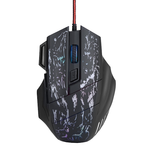 7 knappers USB kablet optisk spillmus med lys for PC-spill