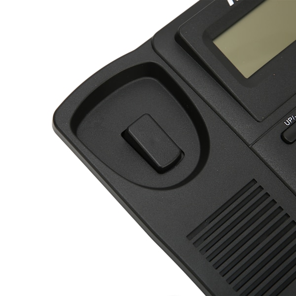 Kablet fasttelefon Multifunksjon Caller ID Display Hurtigvalg Siste nummer Ring opp igjen Skrivebordstelefon for hjemmekontor Svart