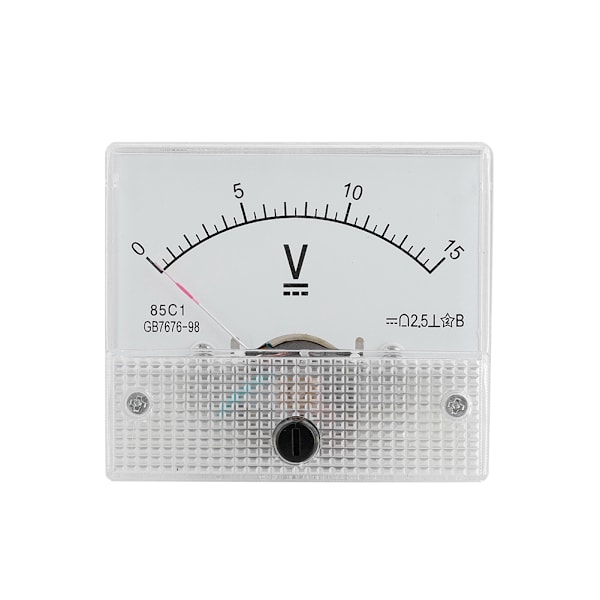DC 0-15V DC Analog 85C1 Ström- och Spänningsmätare Spänning 2,5 Noggrannhet Spännings Analog Voltmeter Panel