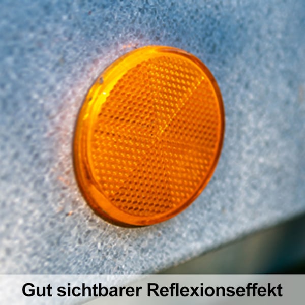 Reflekterande Varningsanordningar, EU E-Märkt Rund Reflektor med Enkel Installation för Släpvagnar Lastbilar Traktorer Flakvagnar Husvagnar Bilsläp