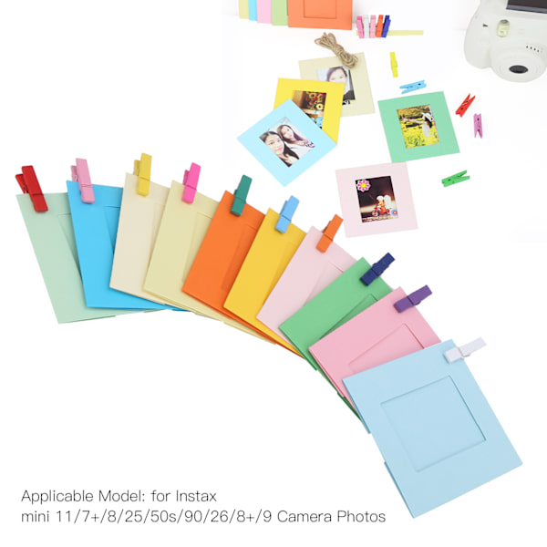 3 tommer væghængte papirfotorammer til Instax Mini 11/7+/8/25/50s/90/26/8+/9 kamera