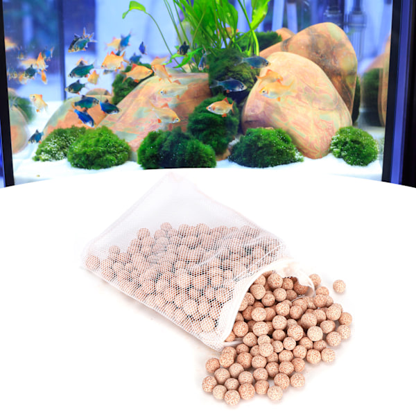 Fiskeskål hul filter kvarts ball filter kule for fiskeskål akvarium filtrering
