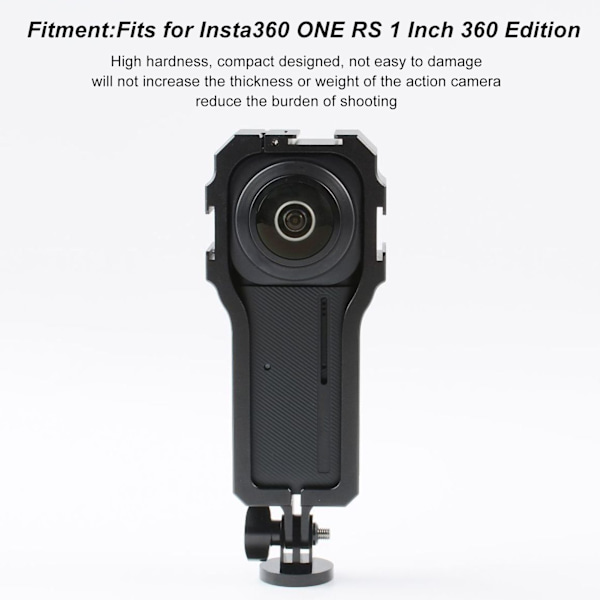Toiminta-kameran runko kotelo alumiiniseos suojakotelo Insta360 ONE RS 1 tuuman 360 Edition