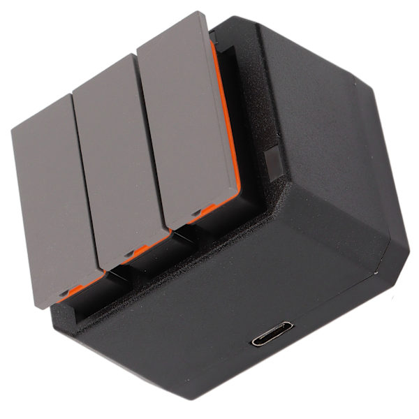 Batterilader Kit til DJI OSMO Action Kamera 3 Pakke 1300mAh Batterier og 3 Kanals Lader med LED Indikator