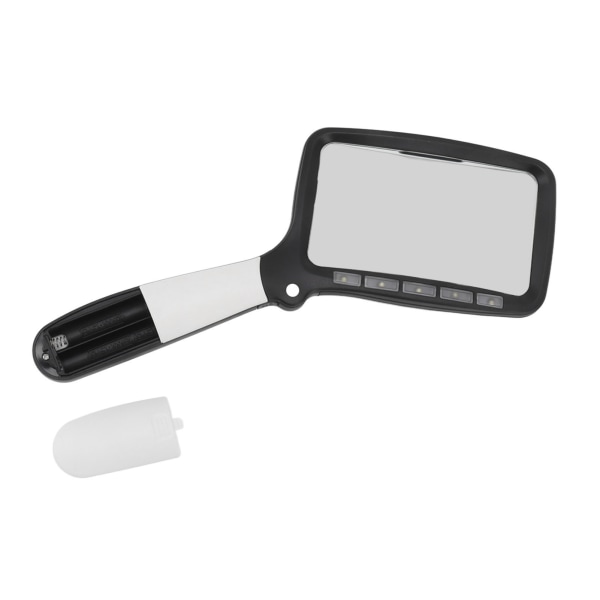 Folding Handheld Magnifying Glass with Light 5 LEDs 3X Large Rec