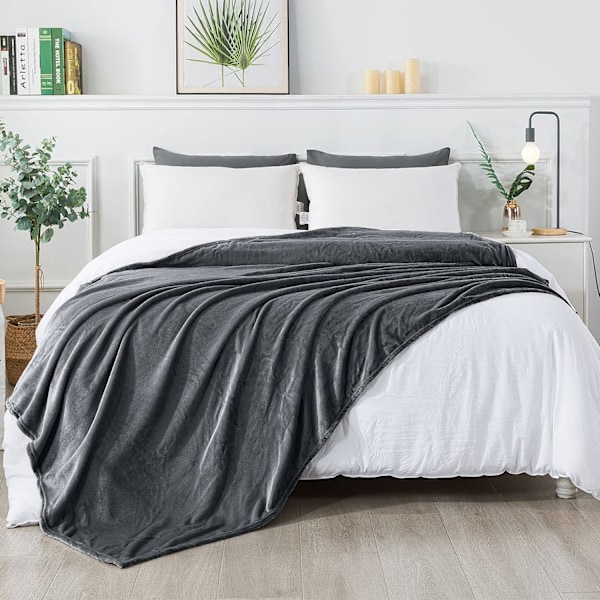 Fleecefilt för mysiga stunder, ultramjuk lättviktig användning året runt, mångsidig inomhus- och utomhusfilt, mikrofiberfleece, perfekt present i