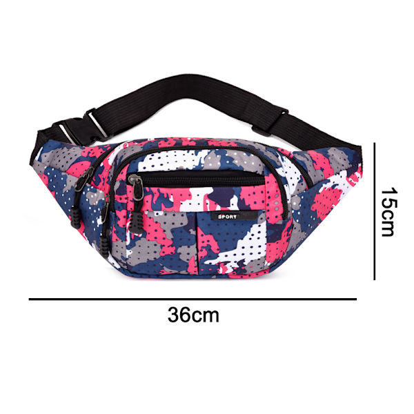 Fanny Pack Fickor Midjeväska Justerbart Bälte för Män och Kvinnor Löpning, Cykling och Fiske