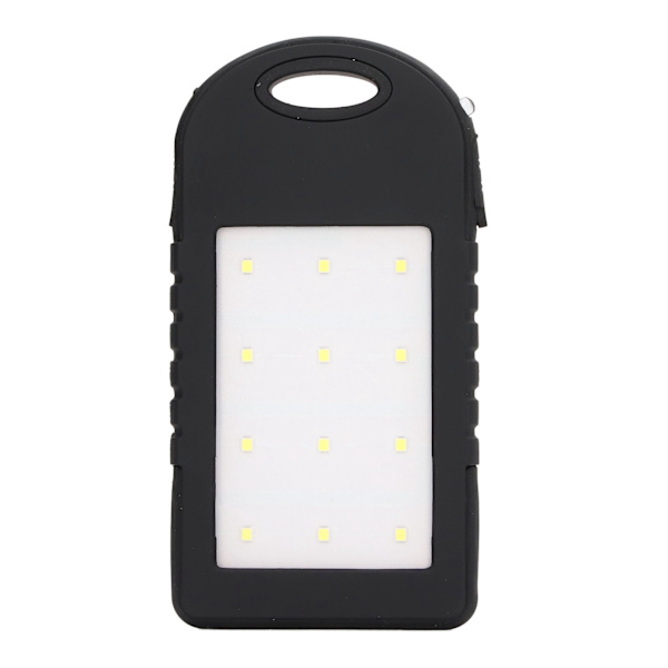 Aurinkopankki 5000mAh kannettava latausvirtapankki 12 LEDillä