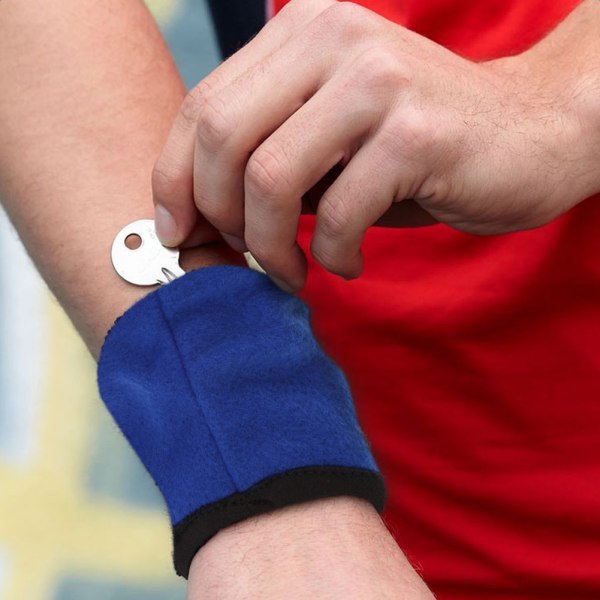 Sportlöpning Jogging Tränings Gym handledsband Väska Armband Plånbok Blå