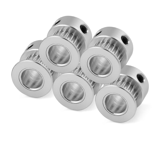 5 stk. 2GT 20T aluminiumslegering gear synkron timingrem skive til 3D-printer 8mm