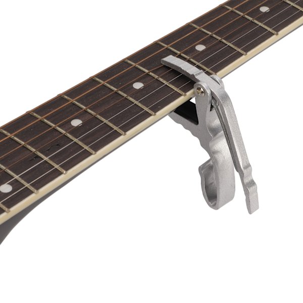 Guitar Capo Legering Hurtig Toneændring Bærbar Instrument Tilbehør Til Spil Performance Sølv