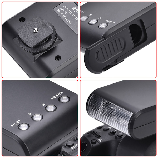 Mini bærbar digitalt kamera varmt skomfeste lommelykt for DSLR-kameraer