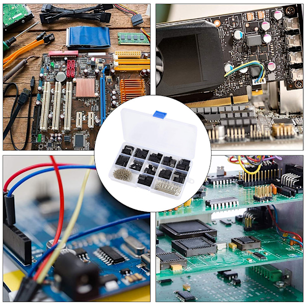 Ultimat Elektronikverktygssats: Kompatibel med Arduino, Hane- och Honkrimpstift Förbättrar Kopplingsdäckskontakter, Enkel Krympning Säkerställer Snabb Montering