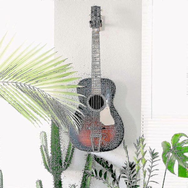 GETIT Gitarrhängare 2-pack, Gitarrväggfäste i lövträ, Roterbar Gitarrvägghängare med