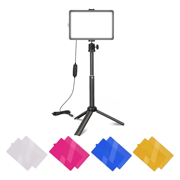Dimbar LED-panellampa, 8 tum FX Specialeffektläge & Mjuk Diffuser, Idealisk för Spelströmmar, Videoinspelningar och Porträttfotografering